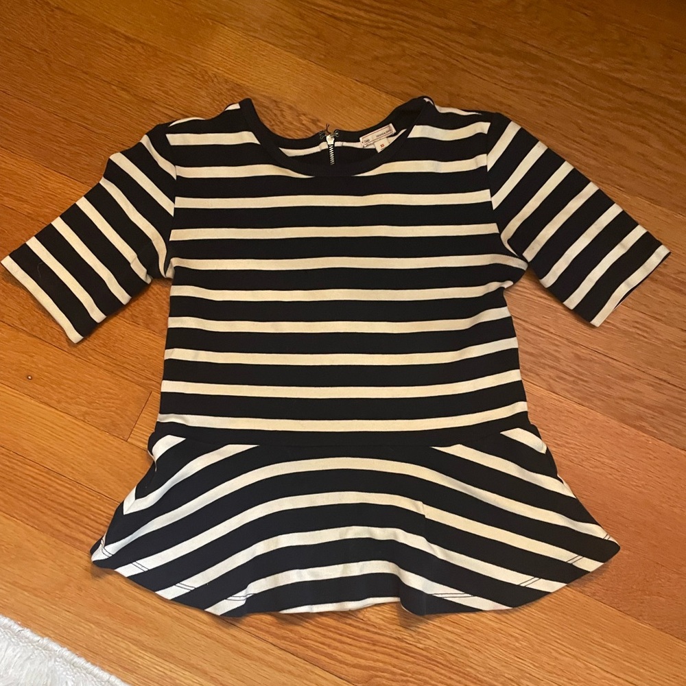 Striped Peplum Top